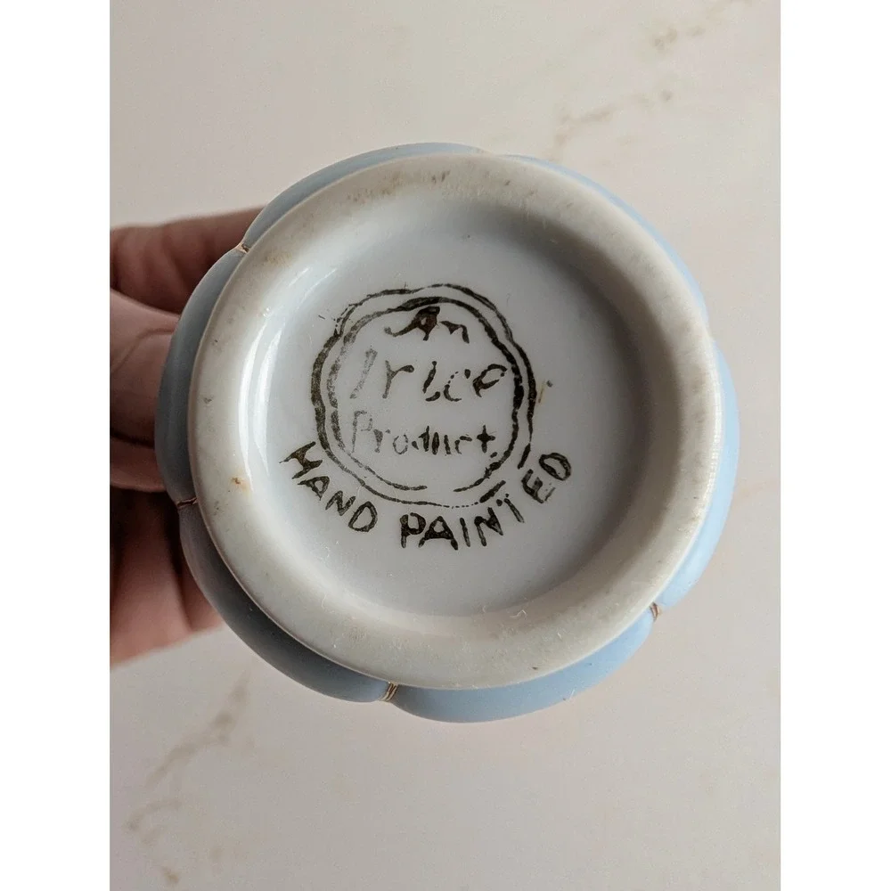 Vintage Price Product Hand Painted Porcelain Perfume Atomizer Floral Gold Trim
